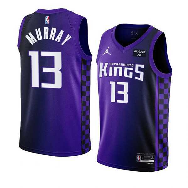 Mens Sacramento Kings #13 Keegan Murray Purple 2023-24 Statement Edition Swingman Stitched Jersey Dzhi